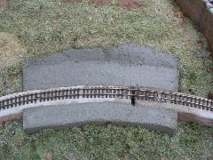Concrete base for tunnel